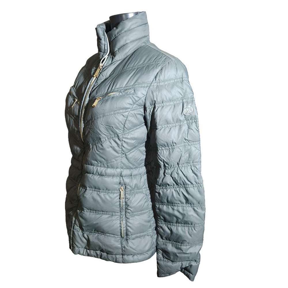 Michael Kors Green Down Packable Jacket Size Medi… - image 2